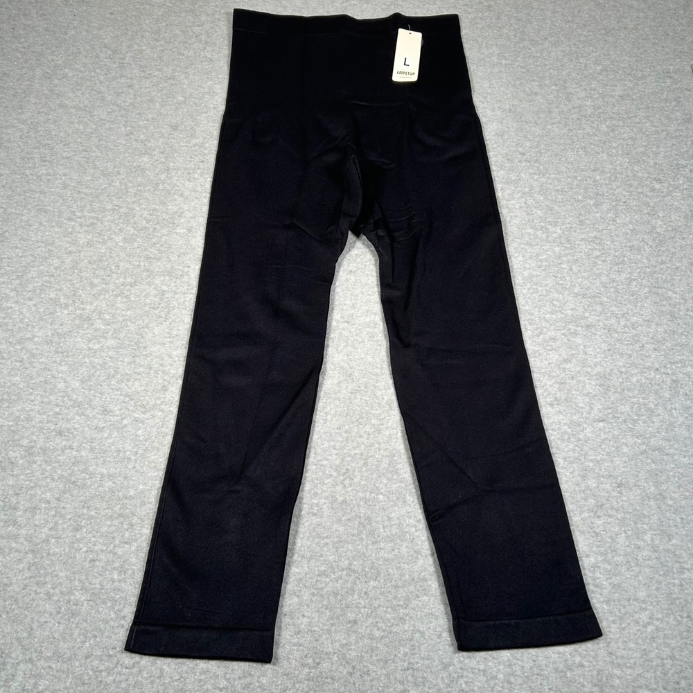 Empetua Daily Flaunt Mid-Waist Shaping Capri Womens Large‎ Black NWT